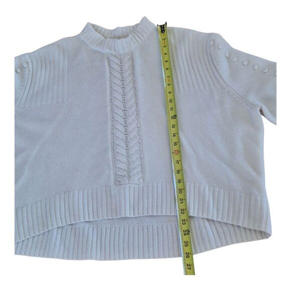 NOTSHY Cashmere France Sweater Jumper Nupp Stitch Cable Knit Cream L Relaxed Fit - Picture 12 of 16